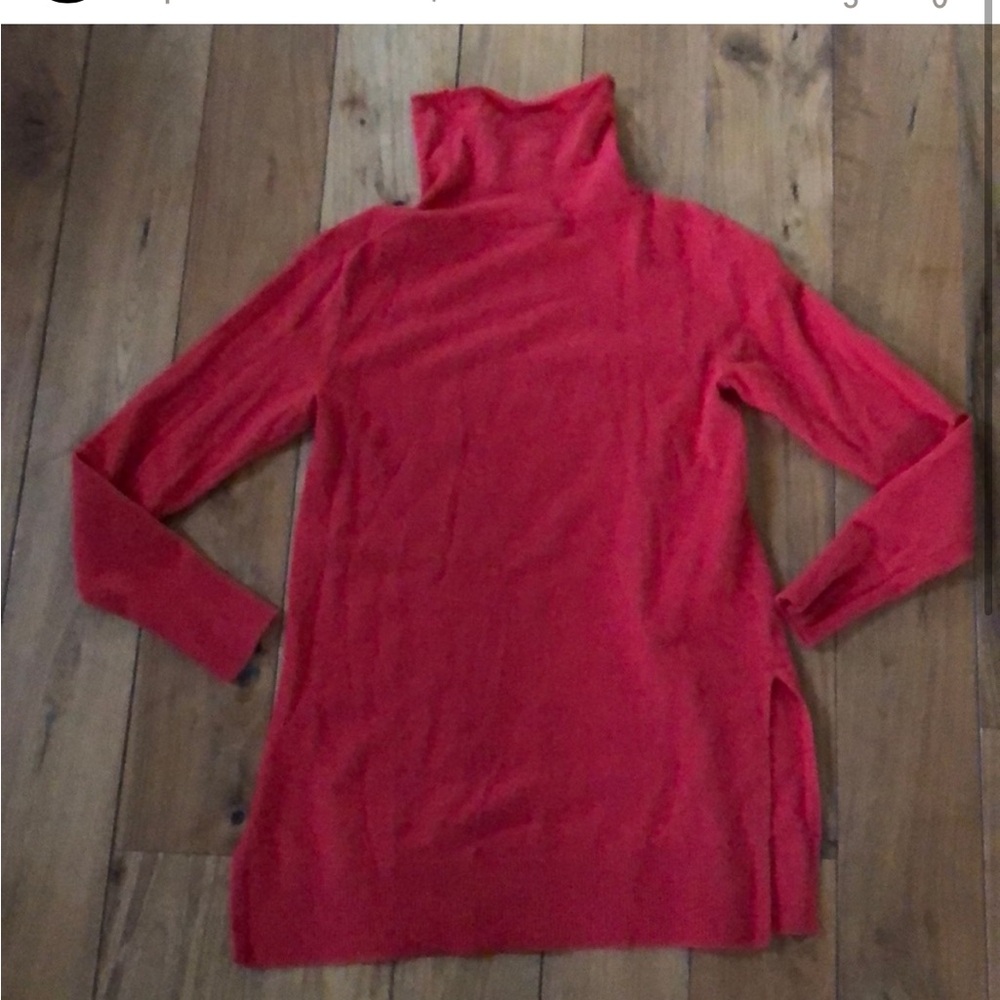 Women's Red Turtleneck Sweater